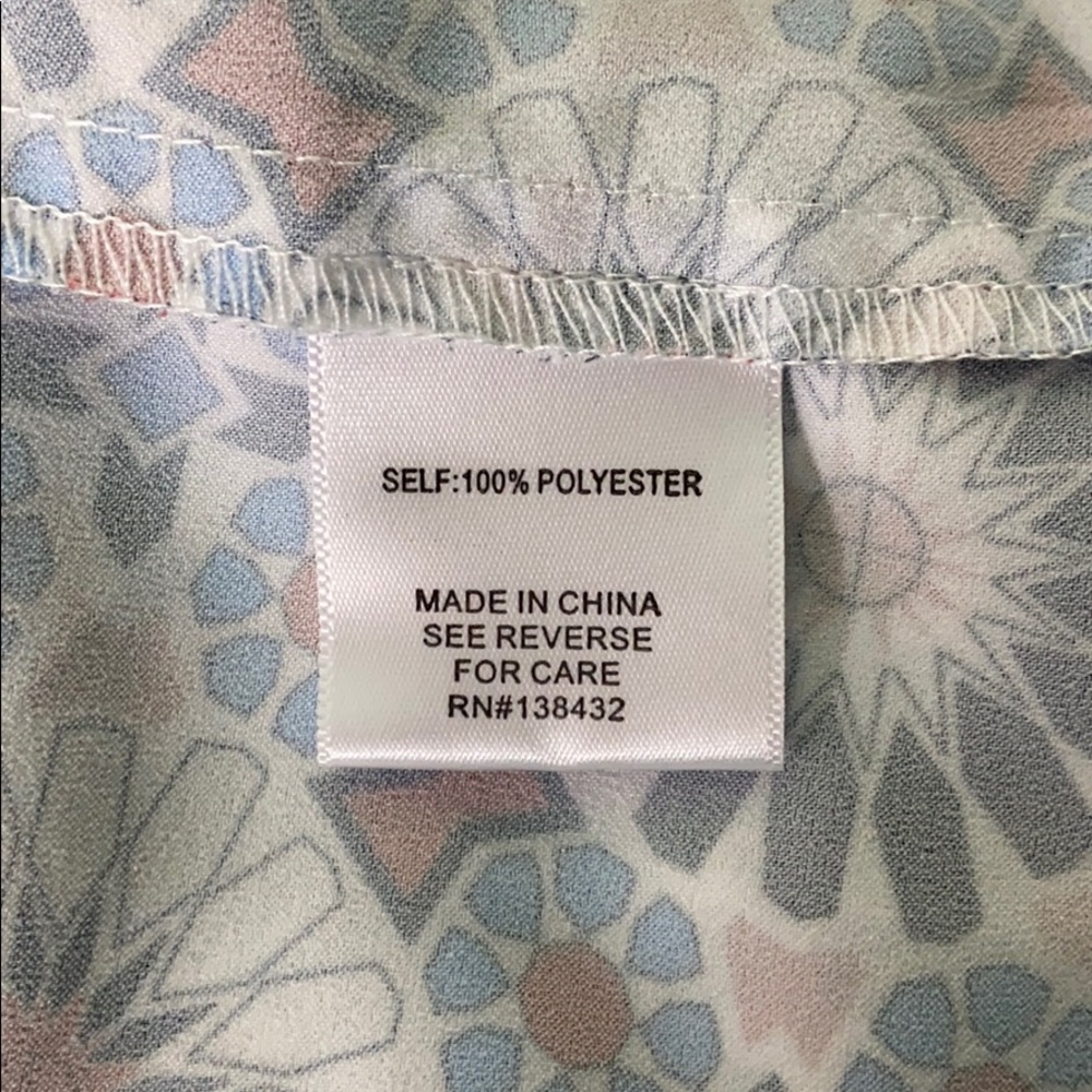 Modcloth Printed Ruffle Top S - Picture 5 of 6
